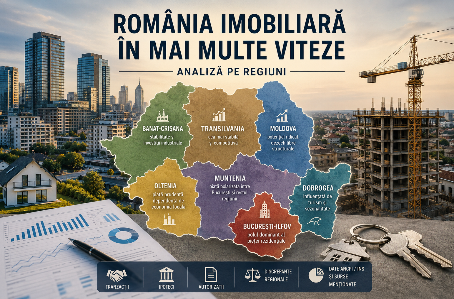 Piața imobiliară nu scade la fel peste tot